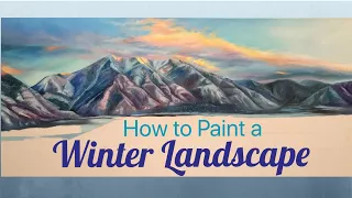 Winter Landscape Oil Painting Tutorial (Video #1) - By Artist, Andrea Kirk | The Art Chik