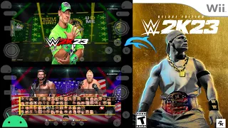 WWE 2K23 Wii Game For Dolphin MMJR Emulator On Android | Roman Reigns Vs. Brock Lesnar | Gameplay