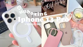 UNBOXING IPHONE 13 PRO silver 128 gb💌accessories + camera test