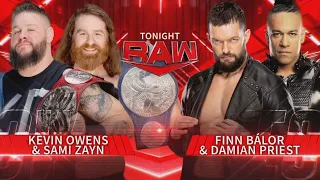 Kevin Owens & Sami Zayn vs Finn Balor & Damian Priest | WWE RAW 15.5.2023