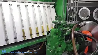 Испытание 6-ти плунжерного ТНВД комбайна John Deere 1177, 1990 года выпуска