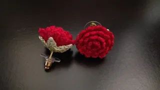 HOW TO MAKE CROCHET EARRINGS | BEAUTIFUL FLOWER EARRINGS | VALENTINES DAY SPECIAL