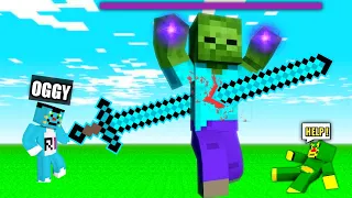 Minecraft | Oggy Kill Titan Zombie With Jack | Minecraft Pe | In Hindi | Rock Indian Gamer |