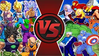 DRAGON BALL SUPER vs AVENGERS! (Vegeta, Goku, Broly vs Hulk, Thor, Spider-Man & More) CARTOON FIGHT
