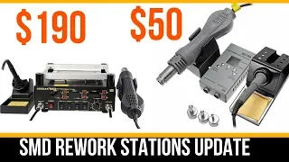 Budget SMD Soldering Station Rework Stations // Update Video Review