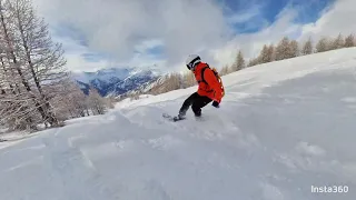 Testing out INSTA360 ONE R - Snowboard 🏂🏔️ Bardonecchia