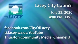 Lacey City Council Meeting - July 23, 2020