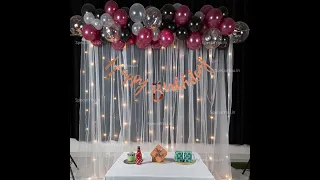 Tutorial for Burgundy and black Balloon Birthday Decoration DIY kit by SpecialYou.