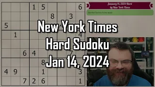 NYT Hard Sudoku Walkthrough | January 14, 2024