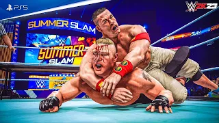 WWE 2K23 - John Cena vs. Brock Lensar - No Holds Barred Match at Summerslam