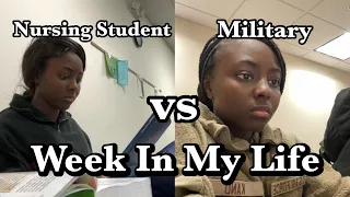 WEEK IN THE LIFE OF A NURSING STUDENT | Part Time Military | Amazon worker | LOTS of studying