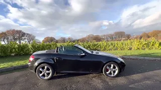 2006 Mercedes SLK 200 auto. Airscarf and roof demo. Plus walk around  / start-up sound. Virtual view