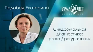 Синдромальная диагностика: рвота / регургитация. Подобед Екатерина #убвк_терапия