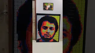 Rubik's Cube Mosaic Portrait of Jose Covaco using 480 Cubes by Selwyn Santmajor @Hoezaay