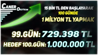 99. GÜN - 100 GÜNDE 15 BİN TL' DEN BAŞLAYIP MİLYONER OLMAK!!! - 100 GÜNDE PORTFÖYÜ 1 MİLYON YAPMAK!