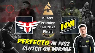 Perfecto in 1vs2 clutch on Mirage, Heroic vs NAVI, BLAST Premier Fall Final 2021