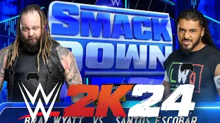 WWE 2K24 Bray Wyatt vs  Santos Escobar: Smackdown, March 31, 2024
