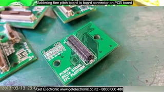 SMD Soldering a  Board to board connector on to a PCB