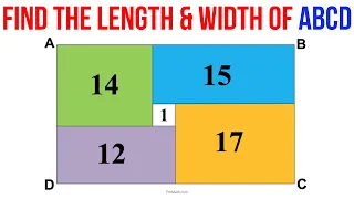 Calculate the Dimensions (Length & Width) of the Large Rectangle ABCD | Step-by-Step Tutorial