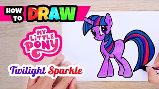 How to draw My Little Pony | Twilight Sparkle | Kids Drawing | Step by Step | Kids Animation Star