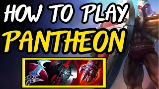 How to play Pantheon for Beginners - Season 11 Pantheon Guide - Builds & Runes & Abilities & Combos.
