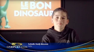 Entrevue Cineplex - Sohaib Hadj-Moussa, voix d'Arlo dans Le bon dinosaure