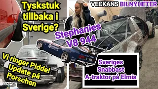 Sveriges Snabbaste A-traktor Update #VECKANSBILNYHETER Stephanies V8 Porsche 944