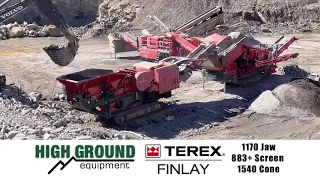 Terex Finlay 1170 Jaw - 883+ Screen - 1540 Cone: Quarry Application with Nutter Enterprises