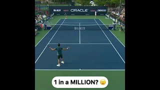 Wow! 🤩 1 in a Million tennis shot!