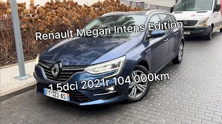 Renault Megane Intens 1.5dci/ Рено Меган 2021год 104.000км Из Франции