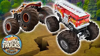 Hot Wheels Monster Trucks Get Rattled with a Big Earthquake! 😱 + More Monster Trucks Adventures!