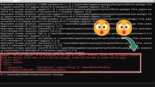 jupyter not recognised even after installing it | jupyter notebook problem #pythonprogramming ,#py