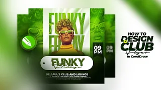 How to Design a simple Club flyer in CorelDraw (EASY STEPS)  #viralvideo