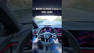 BMW i5 M60 CRAZY 100-200 Acceleration!