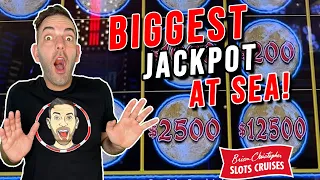 😱 MY BIGGEST JACKPOT AT SEA 🚢 Brian Christopher Slots Cruise