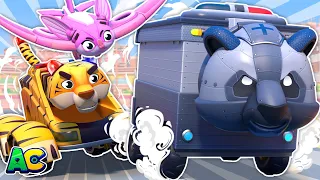 Oh no! EVIL AMBULANCE is creating chaos! Tiger police car to the rescue! | Super Rescue Squad
