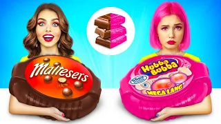 Défi Chewing-gum VS Chocolat | Bataille de Bonbons Géants VS Nourriture Bonbon par RATATA COOL