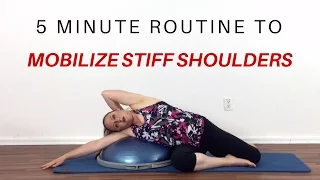 Shoulder mobility exercises for tight shoulders with BOSU