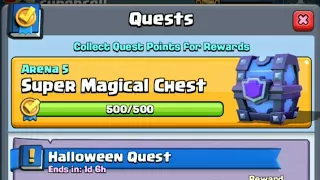 Clash royale legendary chest and super magical chest from quest.....