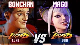 SF6 ▰ BONCHAN (Luke) vs MAGO (Juri) ▰ High Level Gameplay