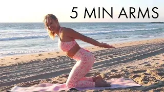 5 Min Stand Taller Barre Arm Workout for Better Posture | No Equipment
