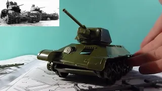 Сборка модели танка Т-34-76 с минным тралом ПТ-3