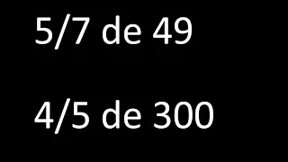 fraccion de un numero 5/7 de 49 , 4/5 de 300 , ejemplos resueltos