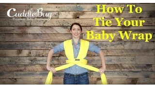 How to Tie a Baby Wrap Carrier/ Sling Carrier - CuddleBug Instructions