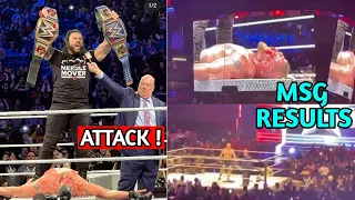 ROMAN REIGNS ATTACKS BROCK LESNAR AT MSG ! BROCK BLEEDING | WWE LIVE EVENT 5 MARCH 2022 RESULTS MSG