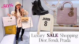 Come Luxury SALE Shopping With Me- 50% off Dior, Fendi, Versace & New PRADA Chalet Pop Up In Harrods