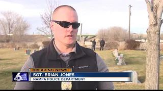 LIVE: Police investigate dead body found in ditch outside a Nampa cemetery