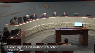 January 16, 2024 Bloomington Port Authority Meeting