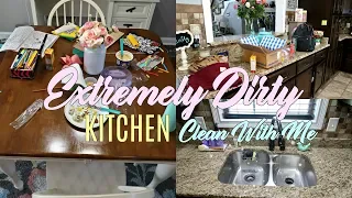 EXTREMELY MESSY Kitchen Cleaning Motivation| CLEAN WITH ME-Keep Calm and Clean