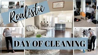 REALISTIC DAY OF CLEANING | CLEAN WITH ME | CLEANING BY ROOM